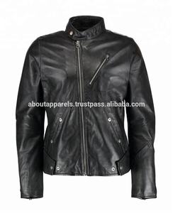 Nouvelles conceptions 2026, mode OEM, vestes en cuir d'agneau respirantes pour hommes, fermeture éclair, pas cher, moto - Product Image 2