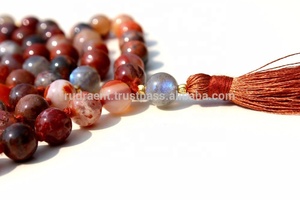 Colgante de ágata de fuego Natural hecho a mano, 108 cuentas - Product Image 2