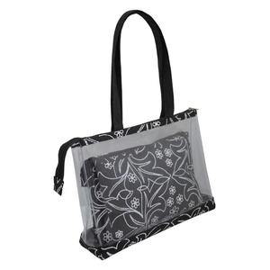 Voir à travers fourre-tout Transparent PVC sac à main trousse de maquillage Promotion personnalisé coton toile imprimé cosmétique sac fourre-tout pour les filles - Product Image 1