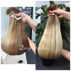 Pelo liso Rubio virgen de alta calidad del vendedor superior de la nueva llegada pelo sintético de grado 9A Remy humano vietnamita nuevo a granel - Product Image 5