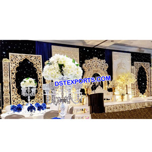 ที่มีชื่อเสียงจัดงานแต่งงานเวทีหลังกรอบที่งดงามเวทีแต่งงานฉากหลังกรอบไฟเบอร์อัญมณีแผงผู้ผลิต - Product Image 1