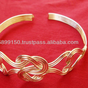 Hand <b>Crafted</b> Bended Brass <b>Wire</b> Armlet - Product Image 2