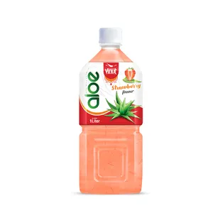 1L Bottle Premium Aloe Vera juice with pulp & Strawberry flavor