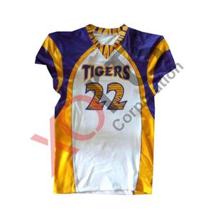 Vente en gros Tiger Design Sublimation Ensembles de maillots de football américain Uniformes de jeunesse surdimensionnés personnalisés avec techniques imprimées - Product Image 1