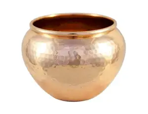 Petit Vase en cuivre massif martelé, style simple