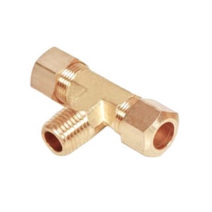 Raccords de compression en laiton de 12mm Tee Union Hardware Product Assembly Hardware Assembly Hardware Assembly - Product Image 1