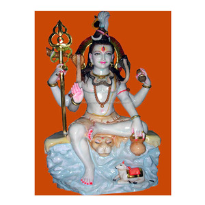 Estatua del Señor de mármol blanco Shiva, Makrana, fabricación de Dios, hecho a mano y al por mayor, hecho en India - Product Image 1