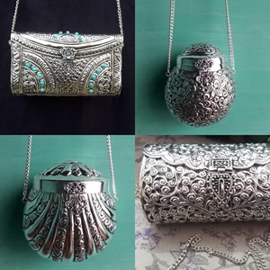 Handmade Engraved Boho Metal Clutch - Product Image 3