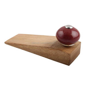 Butoir de porte fantaisie fait main cerise ronde en céramique en bois DS-21 de butoir de porte - Product Image 3