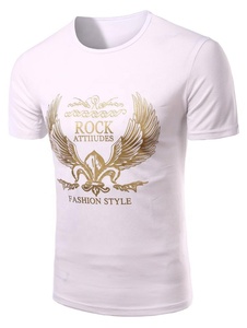 Camisetas de manga corta informales de moda de marca personalizada 100% algodón de punto impreso adultos servicio OEM gratuito de talla grande compatible - Product Image 5