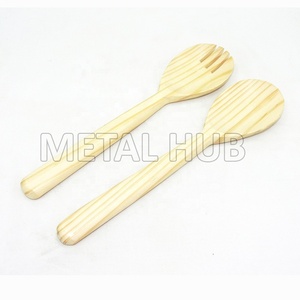 Sustainable Eco-Friendly <b>Wooden</b> <b>Salad</b> <b>Server</b> Set for Eco-Conscious Recipients and Giveaways - Product Image 1