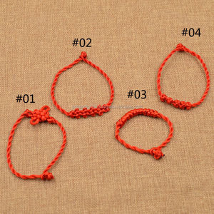 จีนสีแดงเกลียวสร้อยข้อมือหนาเชือกกำไลข้อมือแบบดั้งเดิม - Product Image 1