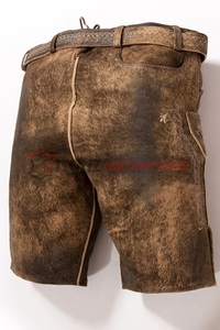 Lederhosen ดั้งเดิมเยอรมันแท้แบบดั้งเดิมสำหรับผู้ชายไซส์ใหญ่พิเศษเอวสูงระบายอากาศออกแบบปัก - Product Image 2