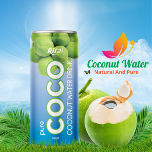 Fabricante de 250ml de agua de coco tropical natural bebida saludable producto caliente puré enlatado - Product Image 3