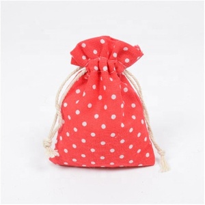 Sac à cordon en coton imprimé personnalisé sac de fête sac cadeau de mariage en coton - Product Image 5