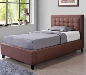 터프트 버튼 플랫폼 침대 브라운 컬러 터프트 사용자 정의 크기 침대