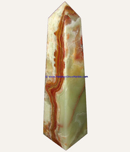Obélisques en onyx vert - Artisanat en pierre de marbre onyx - Product Image 3