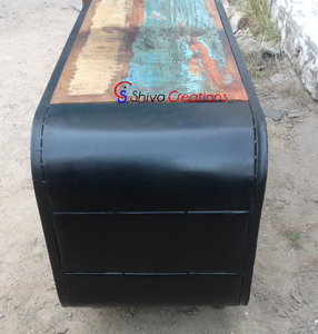 Support de téléviseur en bois de récupération en métal moderne vente en gros prix de gros armoire de console centrale de divertissement pour le salon ou la chambre à coucher - Product Image 4