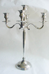 Décoration de mariage/fête/maison/hôtel 5 candélabres en argent clair - Product Image 6