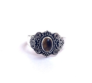 Oxidize <b>Silver</b> Gemstone <b>Ring</b> Tiger <b>Sterling</b> <b>Silver</b> <b>Ring</b> - Product Image 1