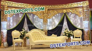 Bollywood mariage décors de scène élégant mariage mariée marié scène tendance mariage indien cérémonie scène configuration décor australie - Product Image 5