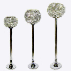 Centro de mesa para decoración de bodas Acabado pulido plateado alto 90 CM Tamaño Nuevo - Product Image 4