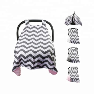 100% Organic Cotton Muslin Baby Car Seat Canopy Cover - Product Image 1