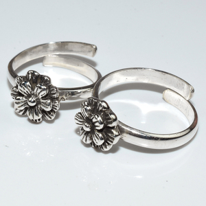Anillo de Plata de Ley 925 con forma de flor, joyería de plata fina 925 con forma de flor - Product Image 3