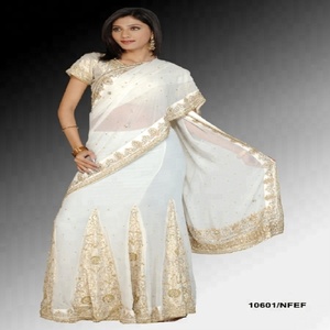 Vêtements traditionnels indiens en pur coton, ensemble de styliste bollyden saree, tenue de fête, style ethnique - Product Image 5