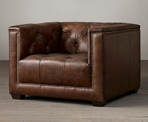 Sofá individual de cuero para el hogar, asiento individual, novedad - Product Image 2