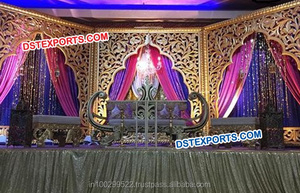Escenario de boda de estilo elegante, escenario de fondo de boda, paneles de Cachemira para decoración, último diseño - Product Image 3