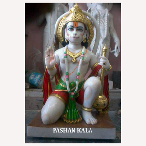 Marble Handmade Hanuman Ji Statue - Product Image 1