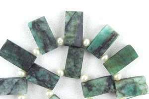 Esmeralda verde Natural en forma de rectángulo, piedra preciosa Natural no tratada, joyería de piedra de nacimiento - Product Image 3