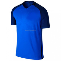 T-shirt de football en polyester/coton tricoté pour homme, maillot de foot à manches courtes, tissu écologique anti-rétrécissement, séchage rapide, respirant