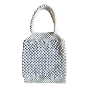 Handmade Custom Round <b>Pearl</b> Beach Tote <b>Bag</b> Genuine Beaded Open Closure Type - Product Image 2