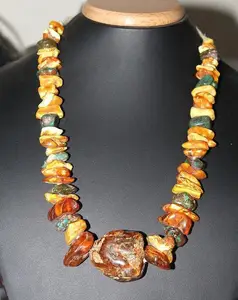 Nugget Loose Gemstone Necklace Jewelry Women's Beaded Necklaces Turquoise Amber Vintage Natural Memoria Jewels 2170 IN;27243