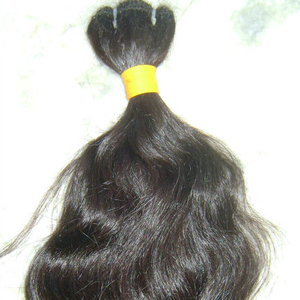 100% extensions de cheveux humains bruts Waft de cheveux indiens à cuticule complète non transformés de l'approvisionnement en vrac de l'Inde. Bonne vente de tissage de cheveux bruts - Product Image 1
