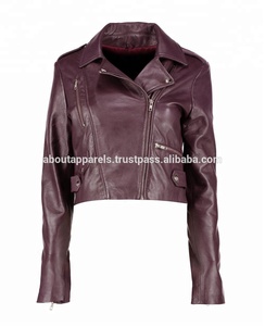 Chaqueta de Motociclista de Cuero de Oveja Genuino para Mujer, Talla Grande, Impermeable, Venta al por Mayor - Product Image 4