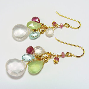 Nanplanetsilver Faceted Natural Gemstone 925 Sterling <b>Silver</b> <b>Drop</b> <b>Earrings</b>-Wedding Party & Gift <b>Earrings</b> for Women - Product Image 1
