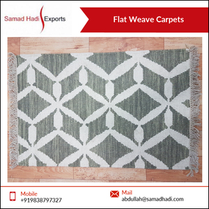 2024 produits les plus vendus tissage plat tapis brodés indiens faits à la main fabricant indien au prix de gros - Product Image 2