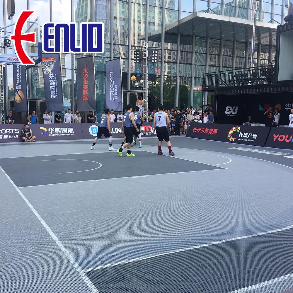 FIBA 승인 농구 코트 타일 3x3 농구 바닥
