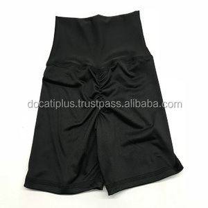 Shorts de sport pour femmes, taille haute, effet froncé sur les fesses, personnalisés OEM - Product Image 1