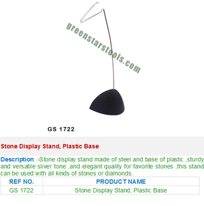 Soporte de exhibición de piedra con base de plástico GS 1722 para joyeros, herramientas y equipos de joyería esenciales, GREEN STRAS SA PVT LTD India - Product Image 2