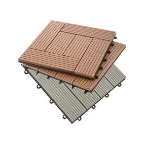 Pátio 12x12 polegadas telha decking composto plástico de madeira ao ar livre mobiliário