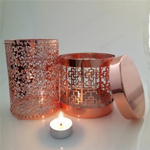 Farol Decorativo Cilíndrico de Metal Negro y Latón Antiguo <span class=keywords><strong>con</strong></span> Frasco de Vidrio - Product Image 5