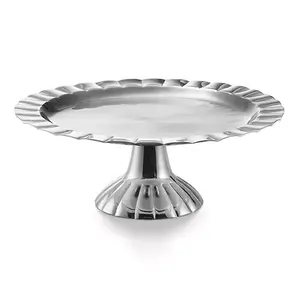 Cake Stand Single Tier Metal Cast Aluminium Nickle Plated Finished Decorative Single Cake Stand resin epoxy mold Decorative