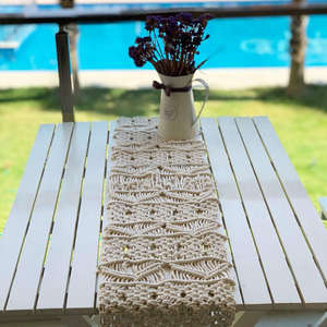 Nouvel arrivage de chemin de table décoratif en corde de coton napperon en macramé en gros napperons de chemin de table en coton - Product Image 6