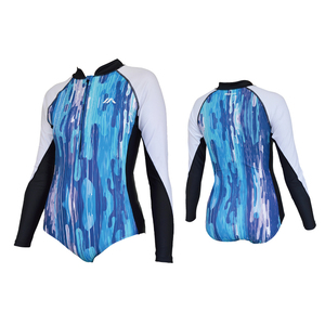 Combinaison de bain une pièce pour femme, manches longues, protection solaire, pour le surf - Product Image 1
