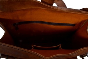 Mini sac à main en cuir véritable de chèvre vintage fait à la main vente en gros de sac à main tendance pour ordinateur portable de dame pour le bureau et les affaires avec poche avant - Product Image 5