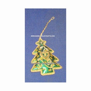 Adorno Navideño Bordado con Zari en Forma de Árbol para Decoración del Hogar - Product Image 1